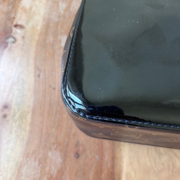 Louis Vuitton MONOGRAM VERNIS AND CANVAS Cherrywood BB Black w/Strap - Picture 8 of 14